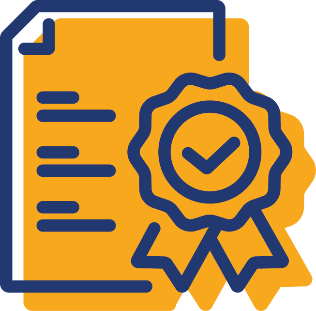 icon of document with approval seal
